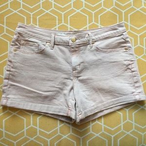 Mossimo Pink Denim Mid-Rise Midi Cuffed Shorts